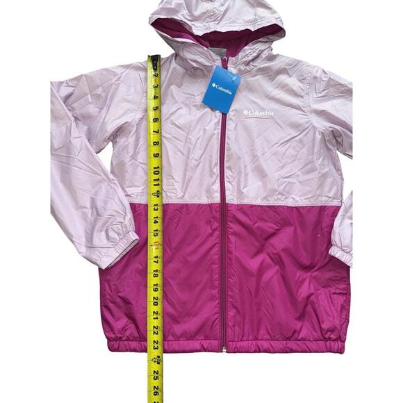 Columbia Jacket Youth Girls Large Pink Casual Outdoor Rain Zip Up - Picture 2 of 4